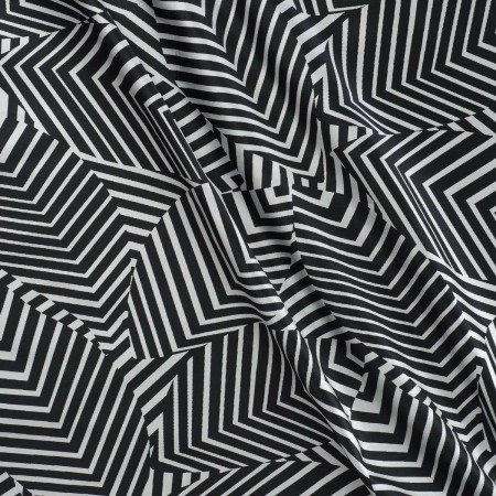 Grey black mikado jacquard